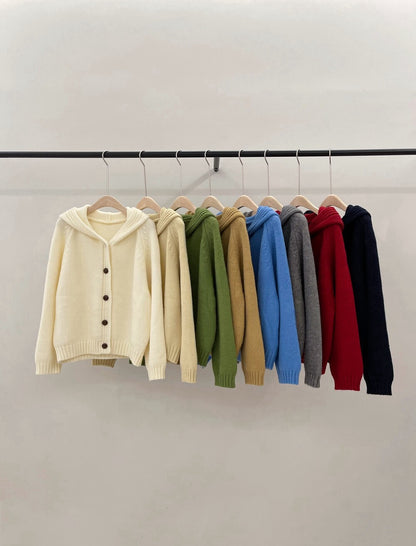 // 八色織紋邊連帽冷外套