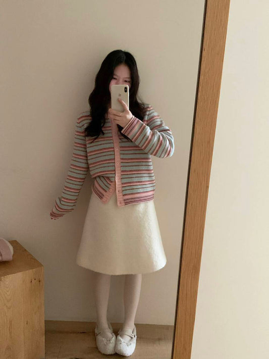 // 100%羊毛復古配色間條CD