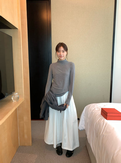 // lyocell壓褶遮肉休閒感SK