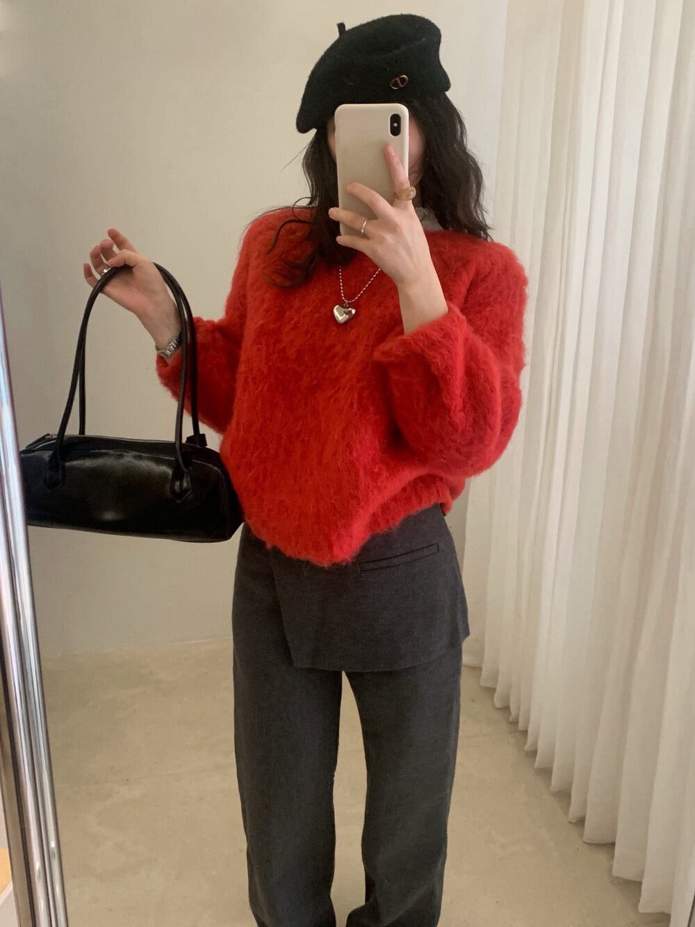 // 溫柔拉毛軟糯感毛衣