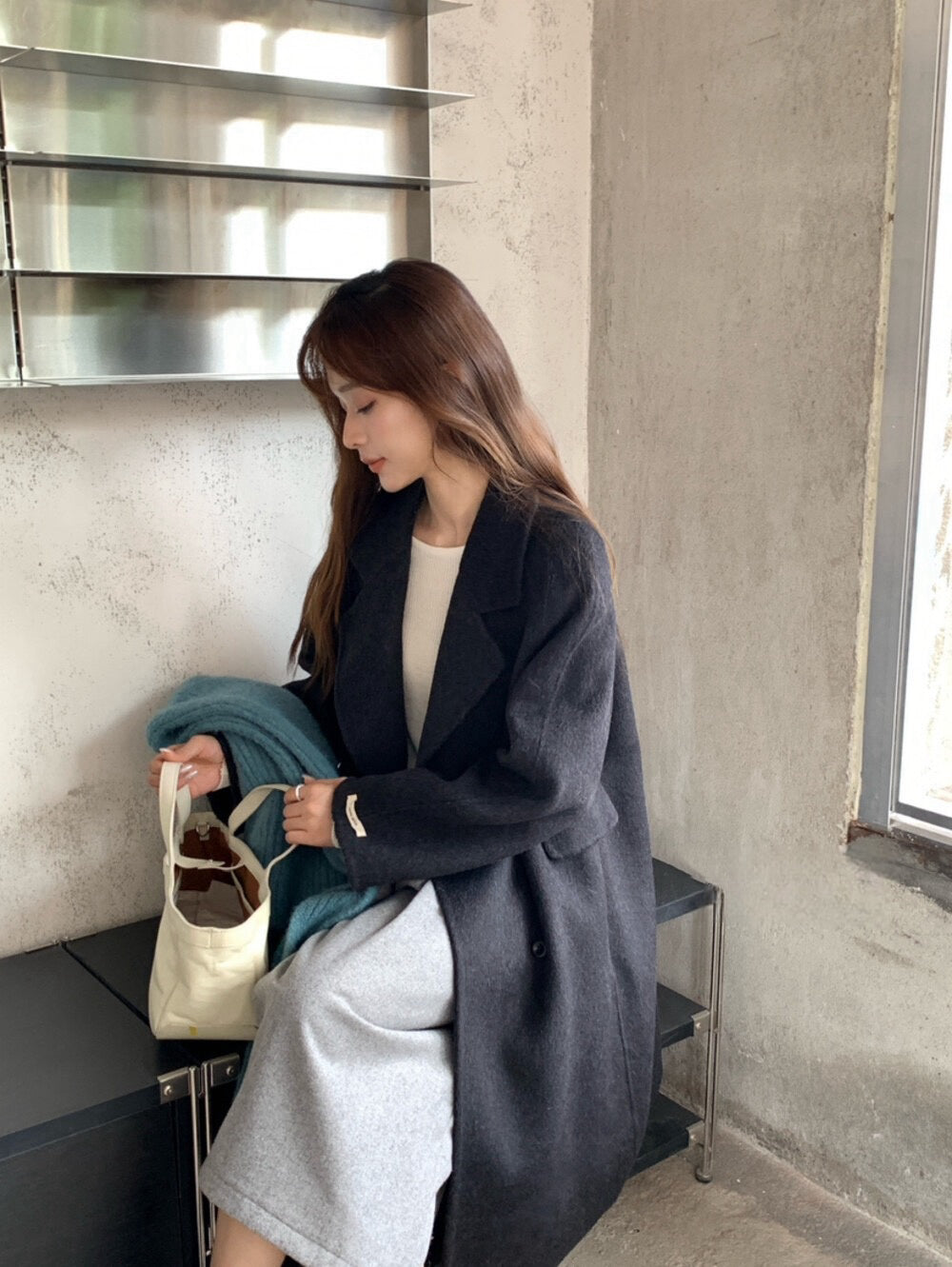 // 10%駱駝絨+90%羊毛超高質法式雙排扣手工外套