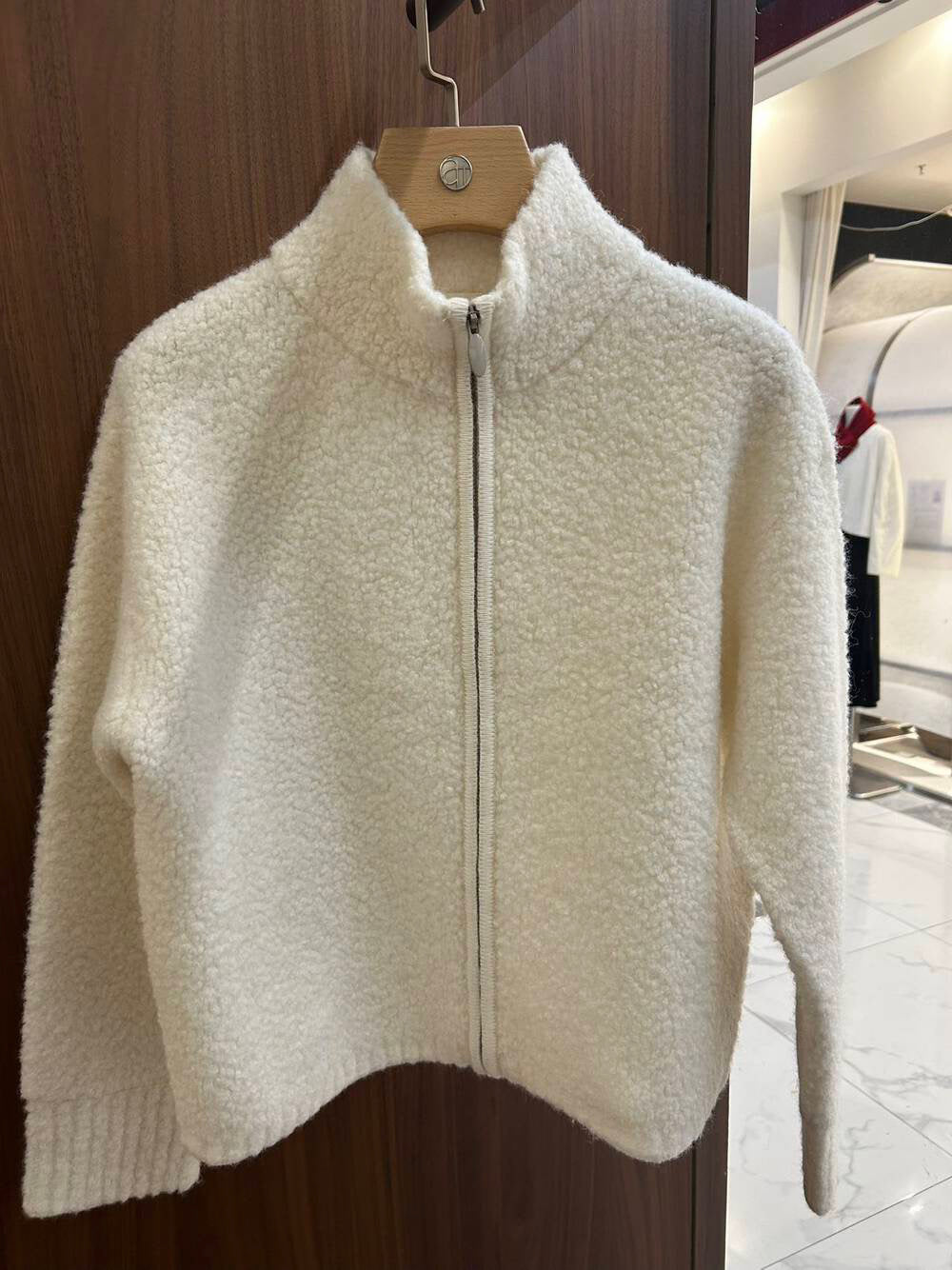 // 100%羊毛搖粒絨可立領拉鍊外套