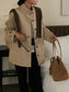 // 高品質立領中長trench coat