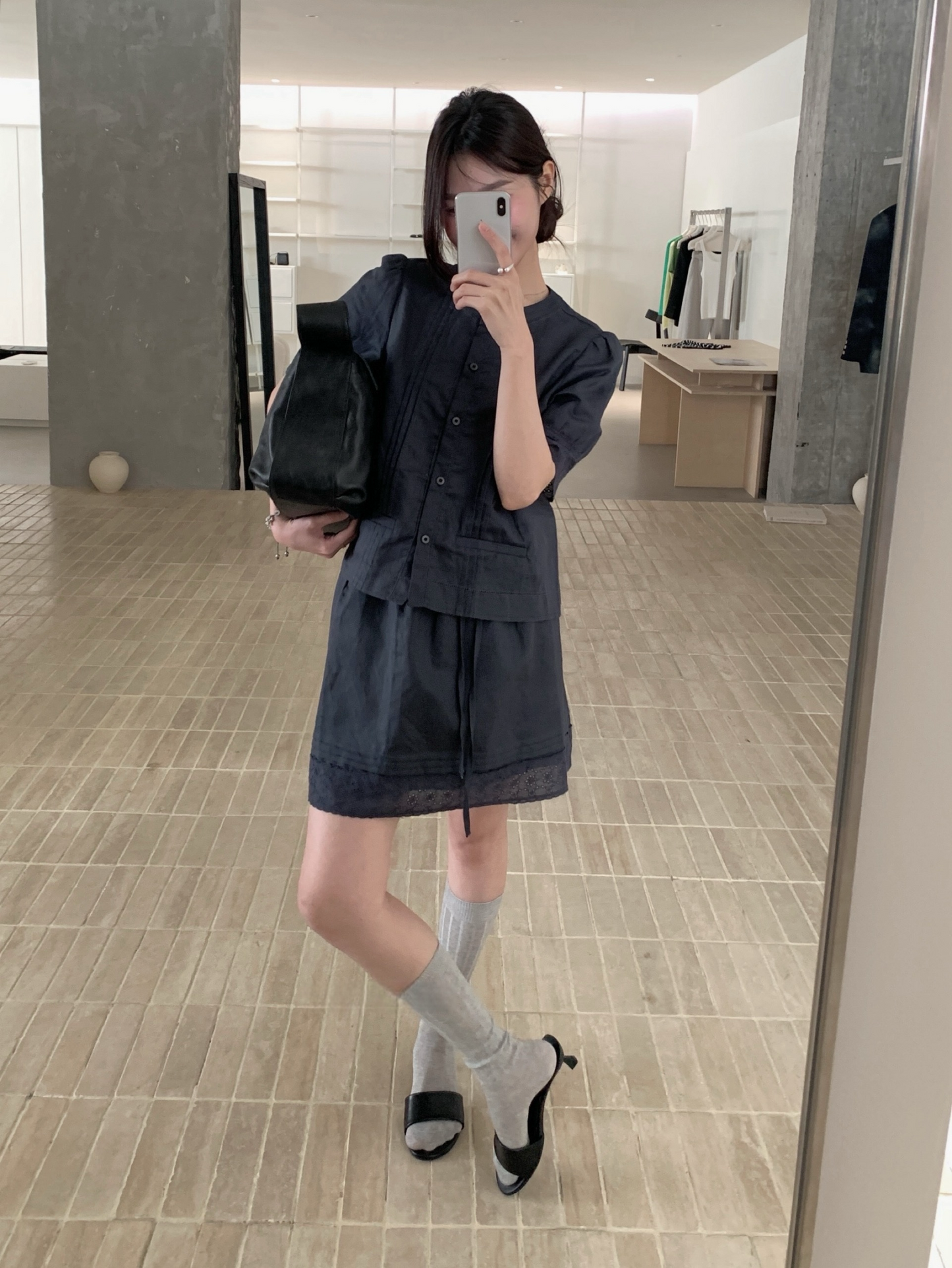 // 超美精緻lace邊拼接麻質套裝(可分開單買)