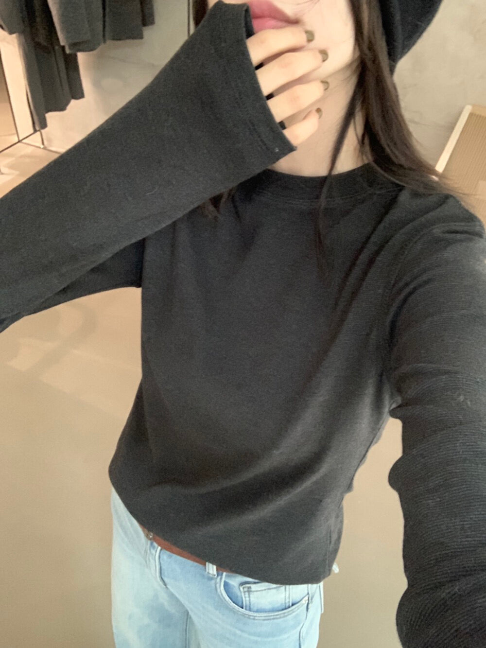 // 12色親膚秋冬百搭彈性TEE