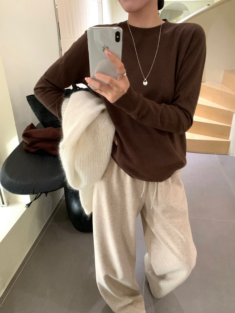 // 5%wool 20色親膚針織上衣