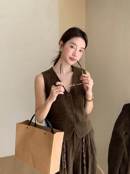 // 超美雪尼爾絨馬甲+褲+外套SET(外套可分開單買)