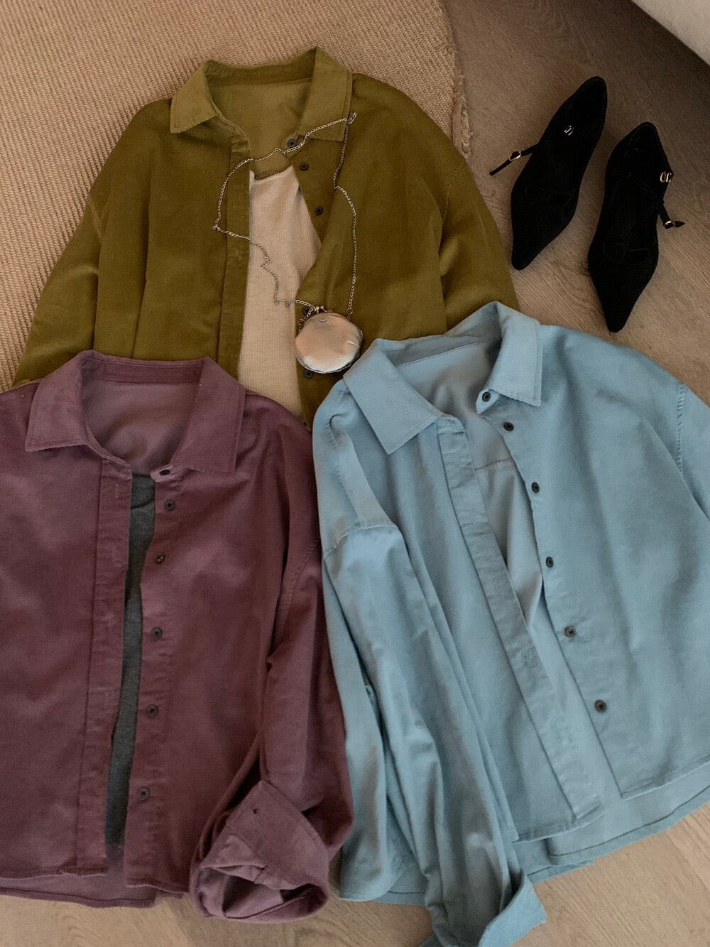 // 高級感真絲絲絨短款SH