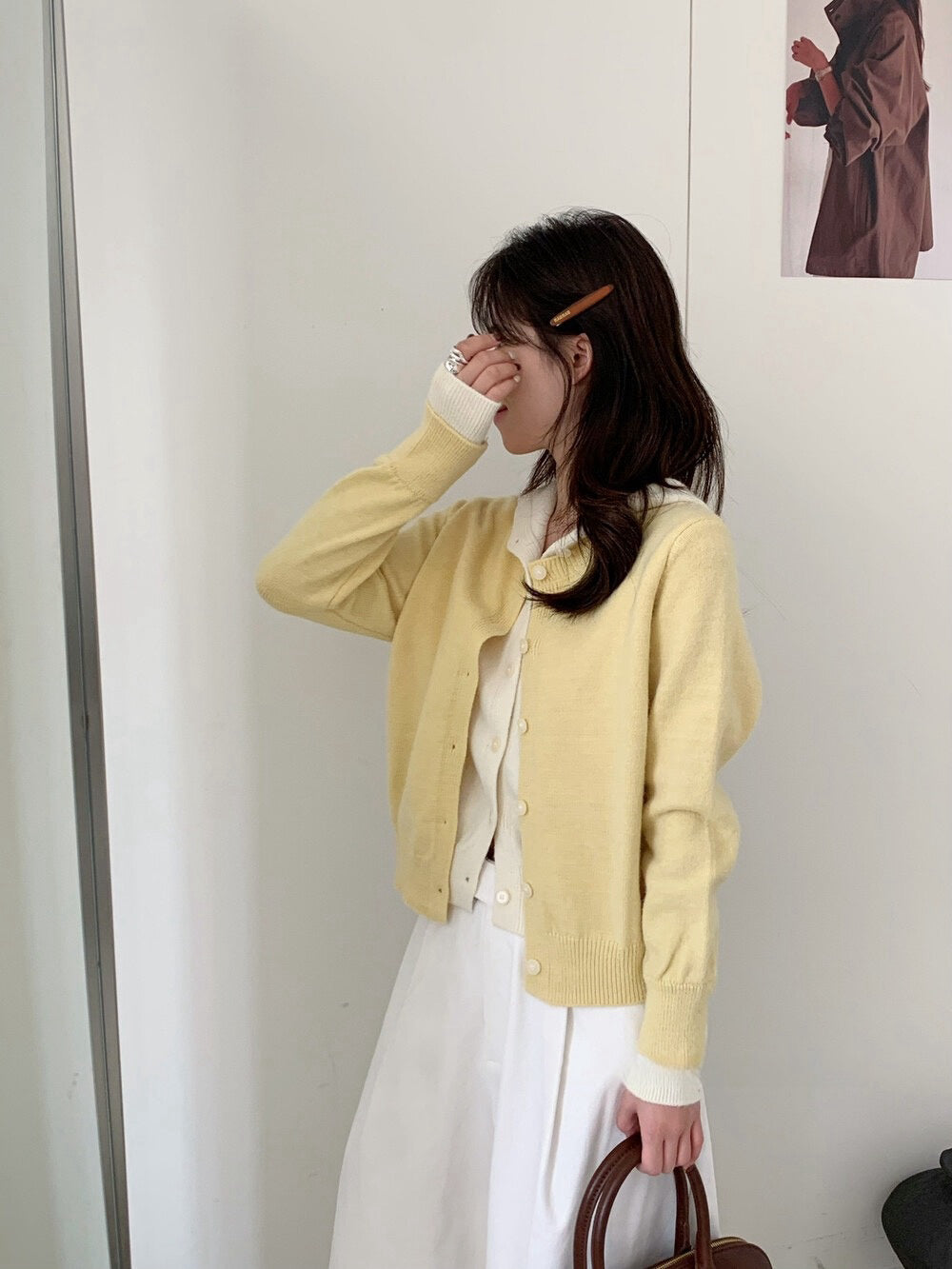 // 超美配色假兩件連帽外套NT