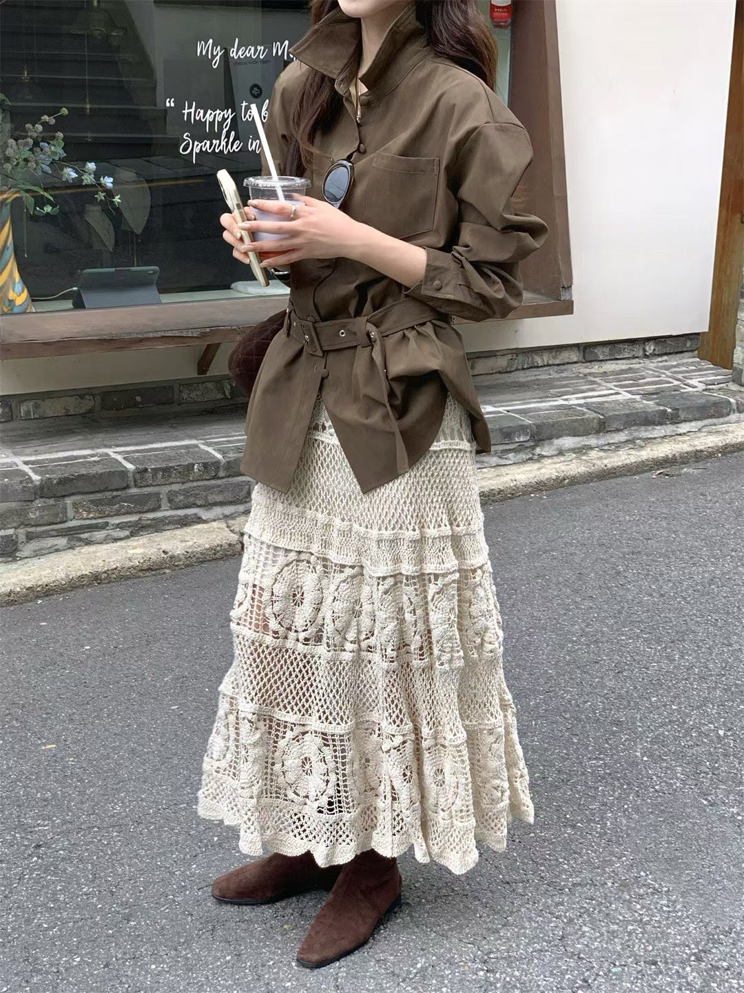 // 極美全鈎針中裙