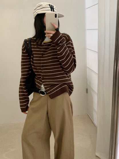 // 100%wool復古撞色包邊間條CD