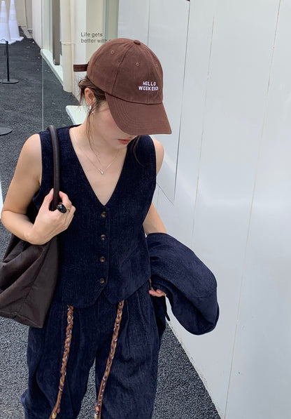 // 超美雪尼爾絨馬甲+褲+外套SET(外套可分開單買)