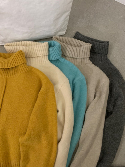 // 設計感中線直坑織紋高領NT