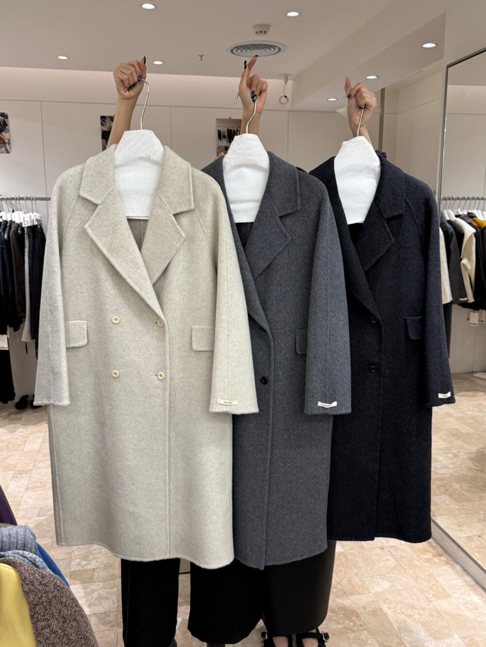 // 10%駱駝絨+90%羊毛超高質法式雙排扣手工外套