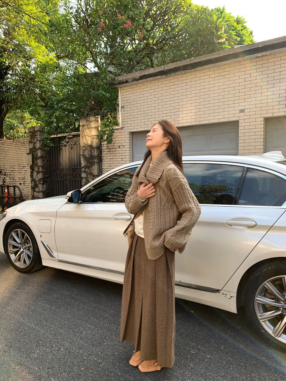 // 復古慵懶麻花紋翻領CD