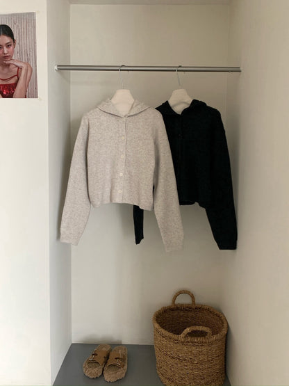 // 30%羊毛軟糯排扣連帽外套