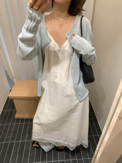 // 精緻刺繡lace微光澤感吊帶OPS