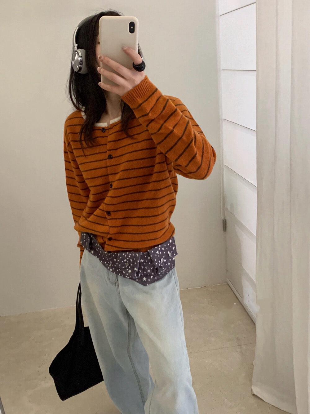 // 100%wool復古撞色包邊間條CD