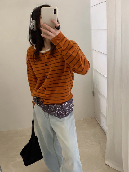 // 100%wool復古撞色包邊間條CD