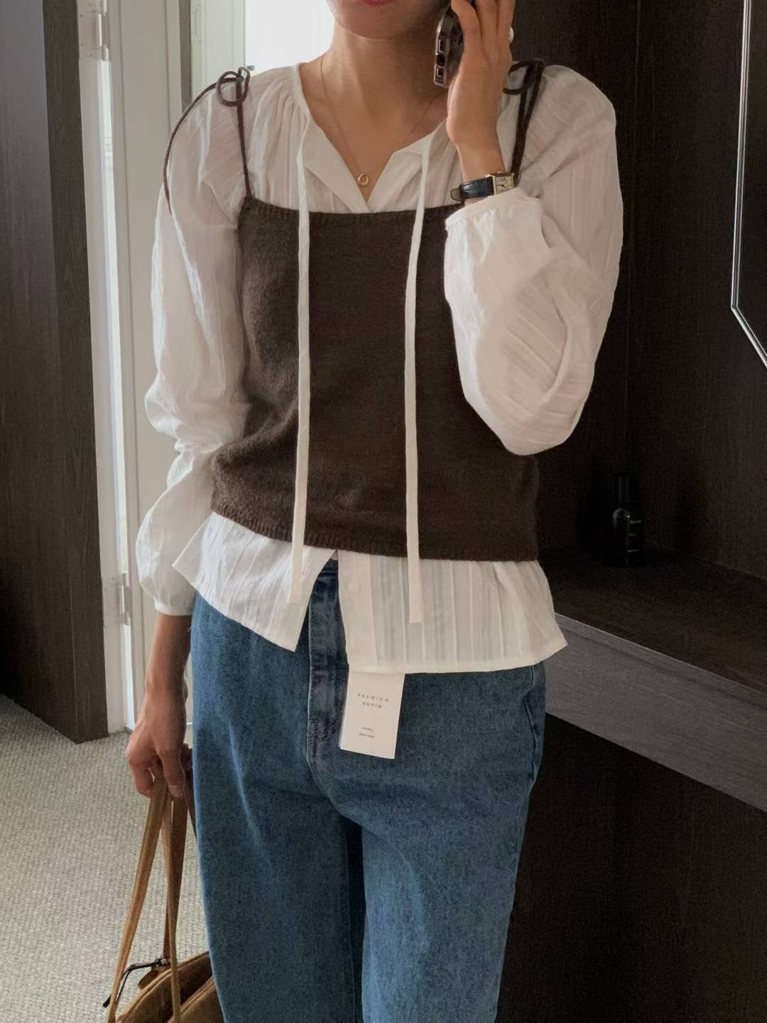 // 暗紋理可綁帶開鈕BL