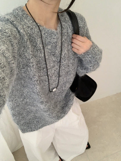 // 超美花線圓領毛衣