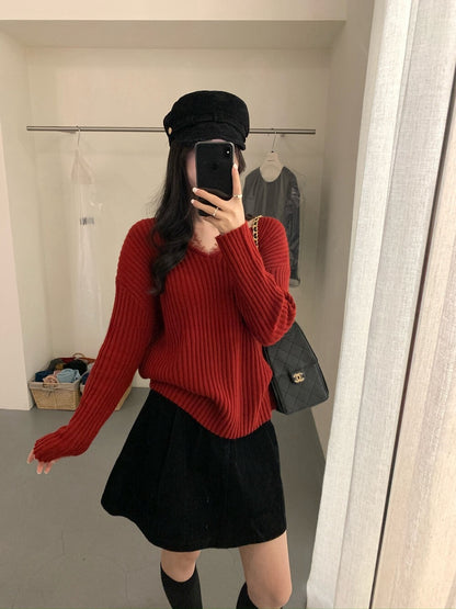 // 12%綿羊毛lace邊假兩件NT