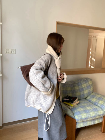 // 可雙面穿90%duck down外套(連頸巾)