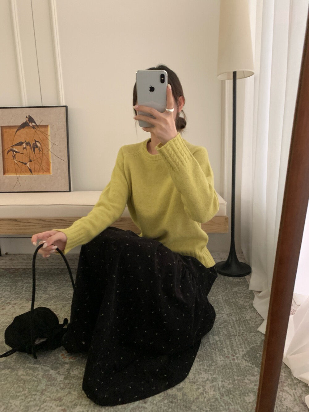 // 10%兔絨麻花衣擺+袖口套頭毛衣