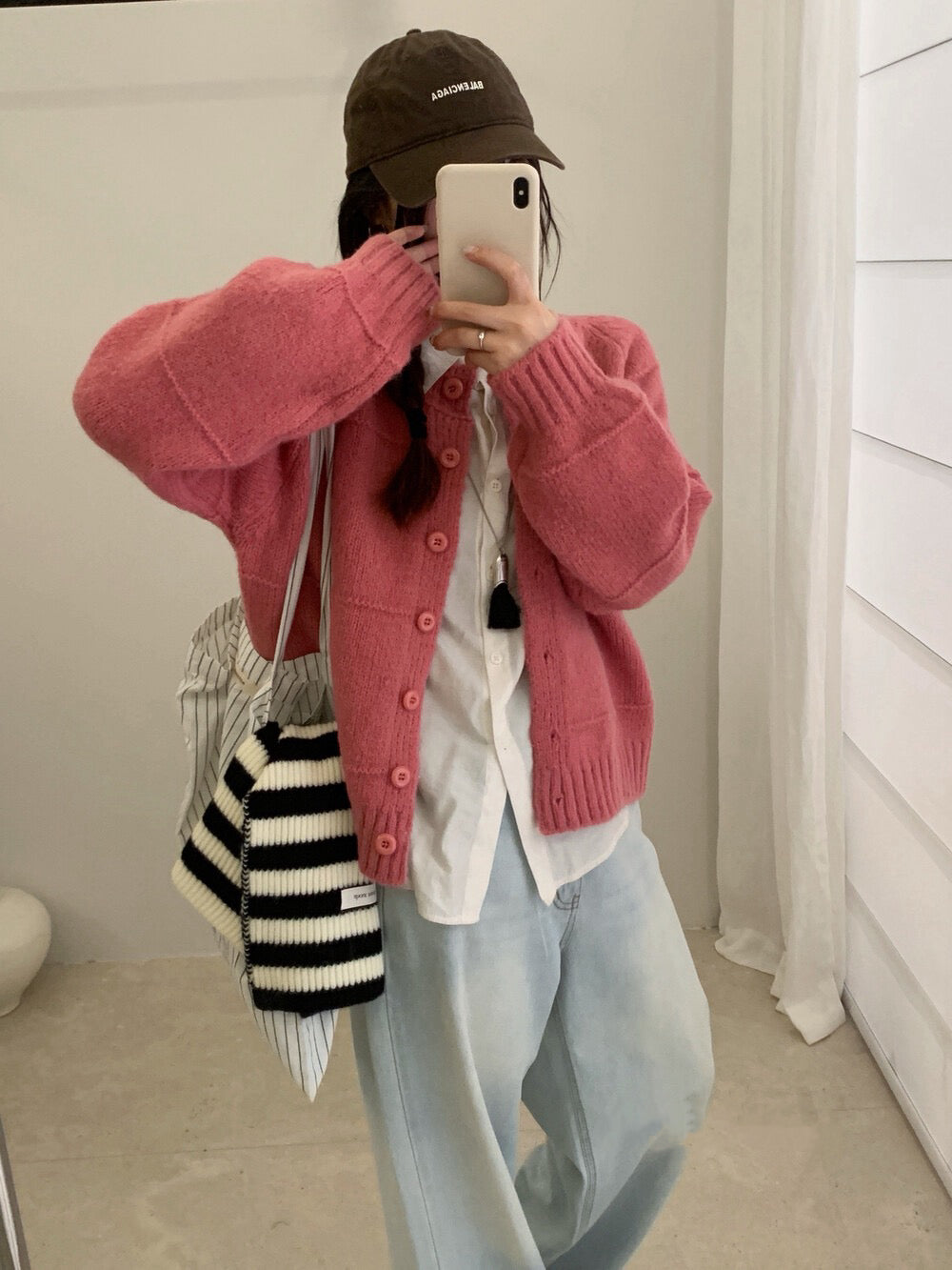 // 立體線條高飽和顏色織紋圓領CD