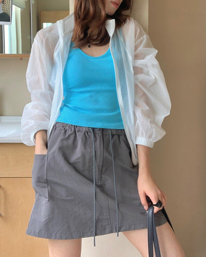 // 連pad超大彈性夏日實用款背心