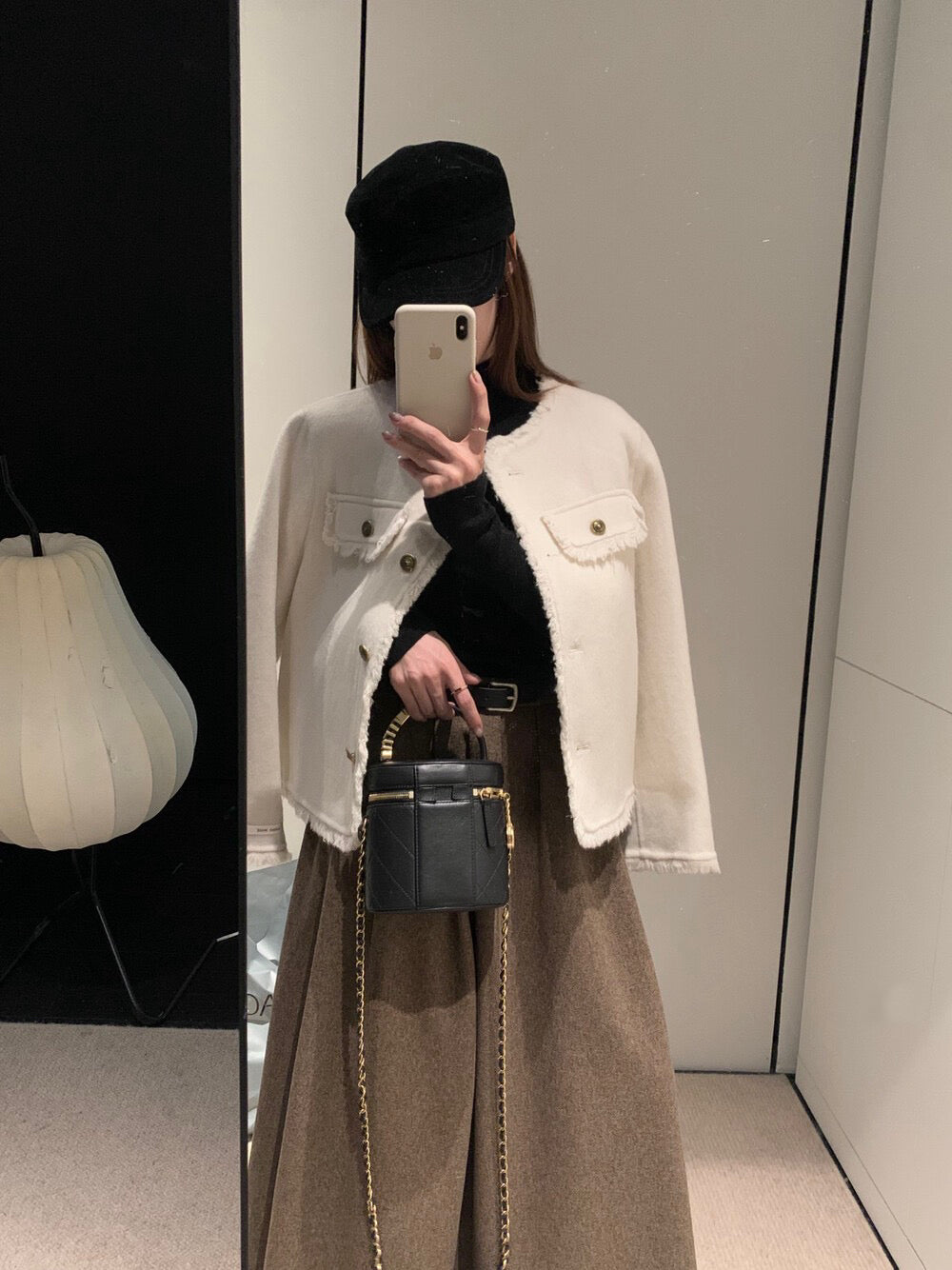 回饋價！// 氣質流蘇邊小香風100%羊毛雙面手工外套