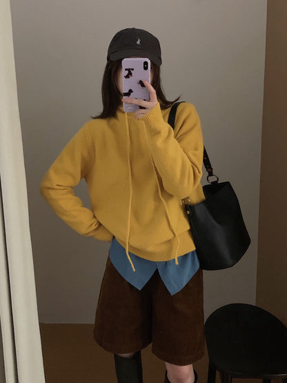 // 半高領綁帶連糯NT