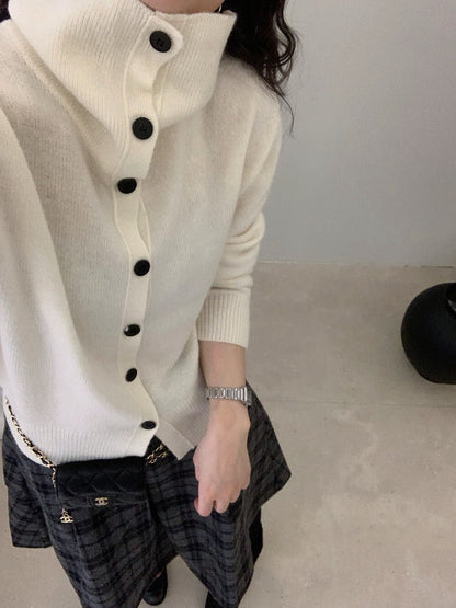 // 100%wool大翻領可立領開胸CD