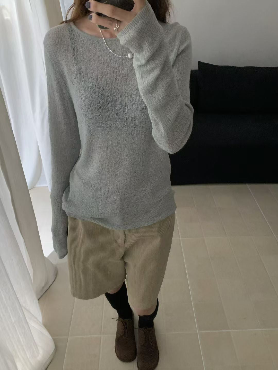 // 抗毛粒桑蠶絲+絲光羊毛薄針織
