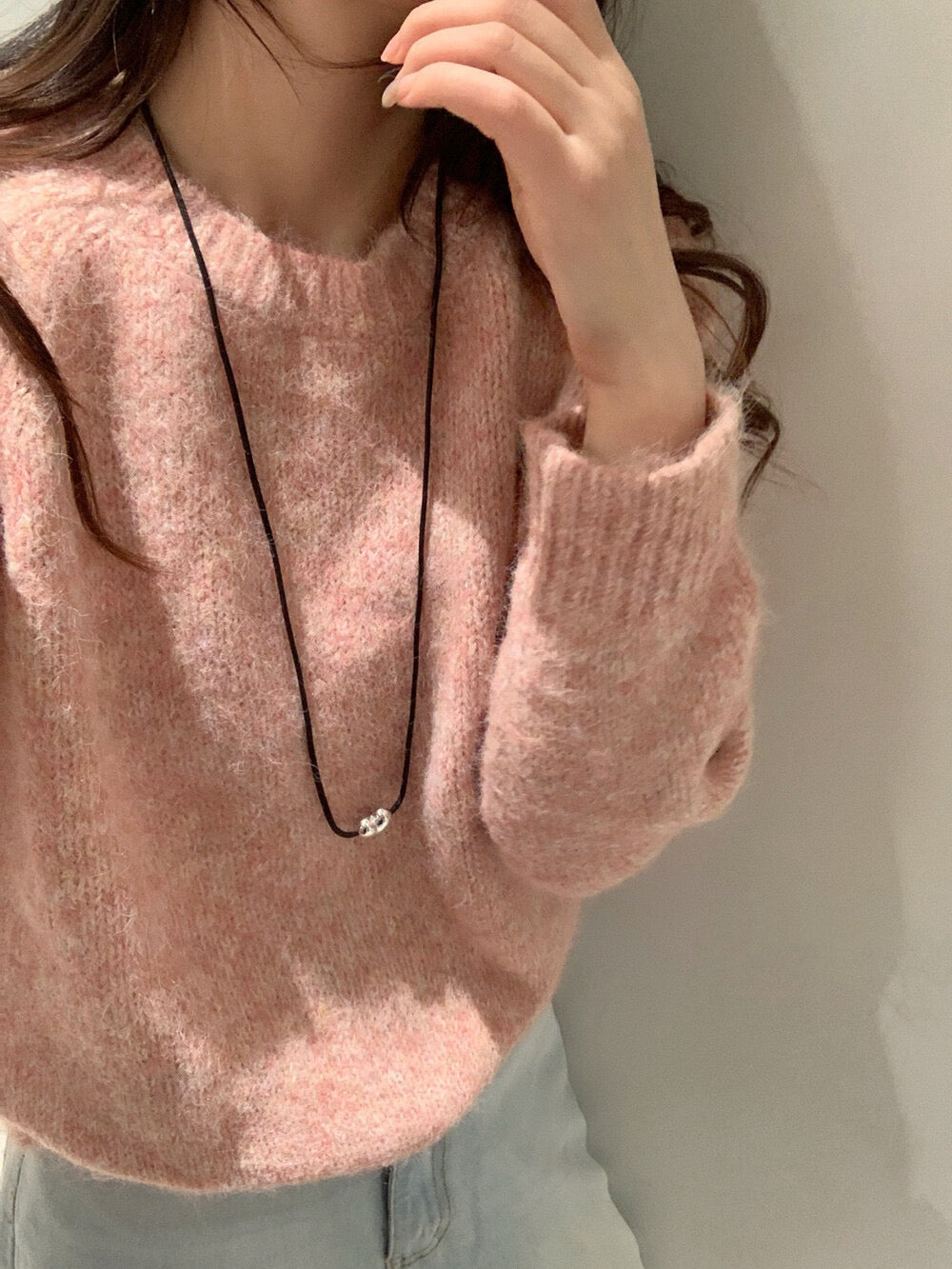 // 超美花線圓領毛衣