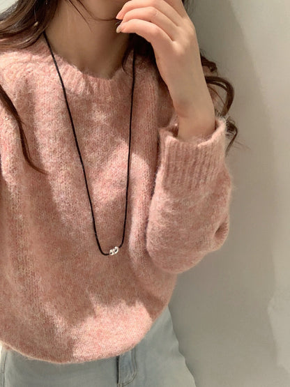 // 超美花線圓領毛衣