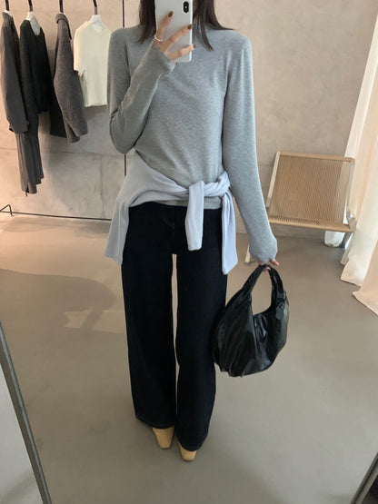 // 12色親膚秋冬百搭彈性TEE