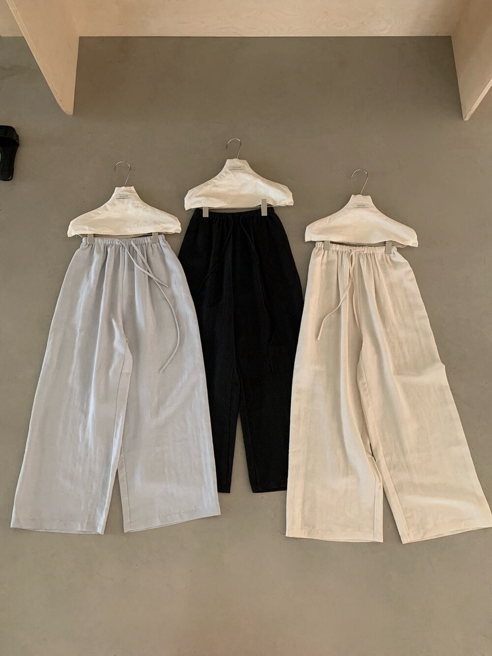 // 超舒服天絲麻綁帶腰褲