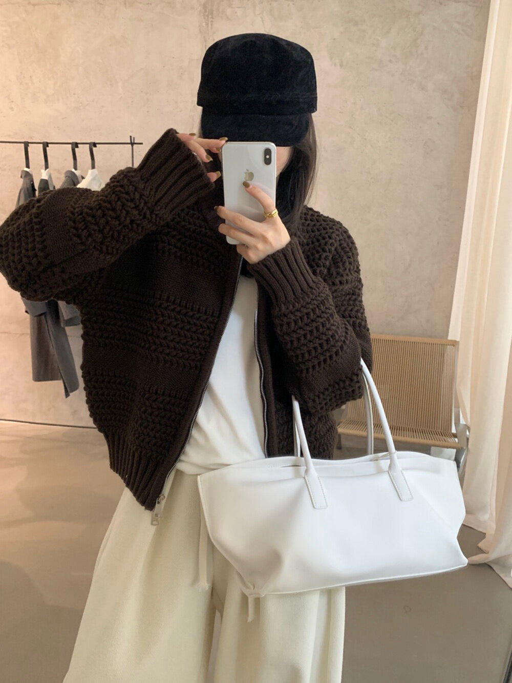 // 粗棒針特別織紋拉鍊CD