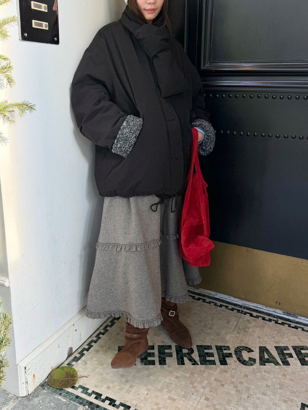 // 可雙面穿90%duck down外套(連頸巾)