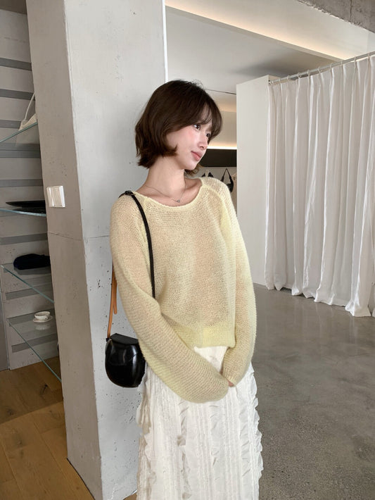 🗝️ 30%馬海毛插肩溫柔透感NT