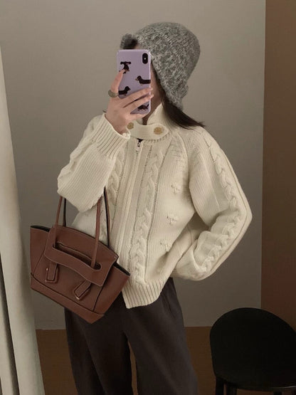 // 可立領麻花上下拉鍊CD