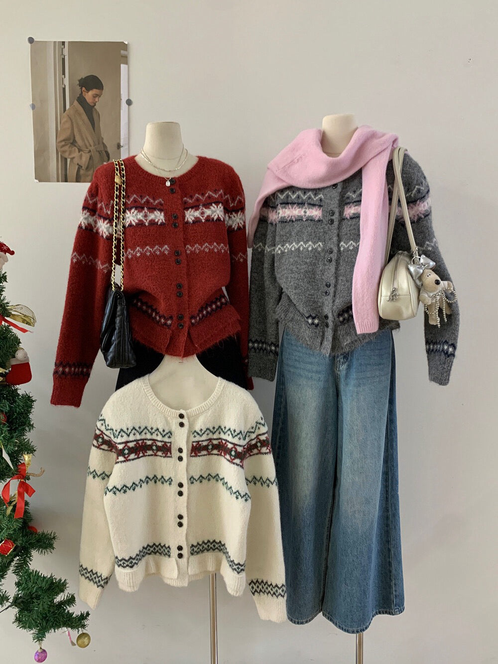 // double鈕扣設計花紋CD