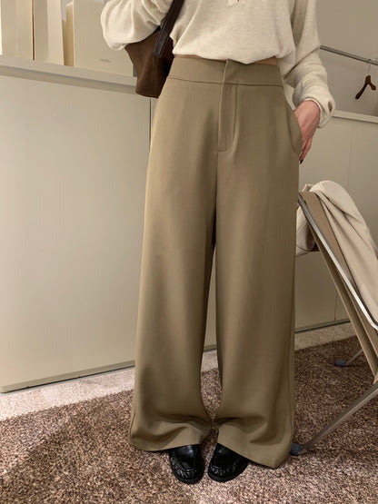 (現貨) // 超顯腿直光版垂感西褲