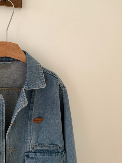 // 慵懶寬鬆超韓牛仔外套