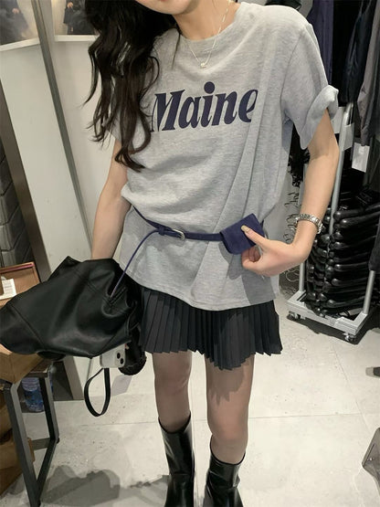 // ‘’Maine’連腰包仔磨毛TEE