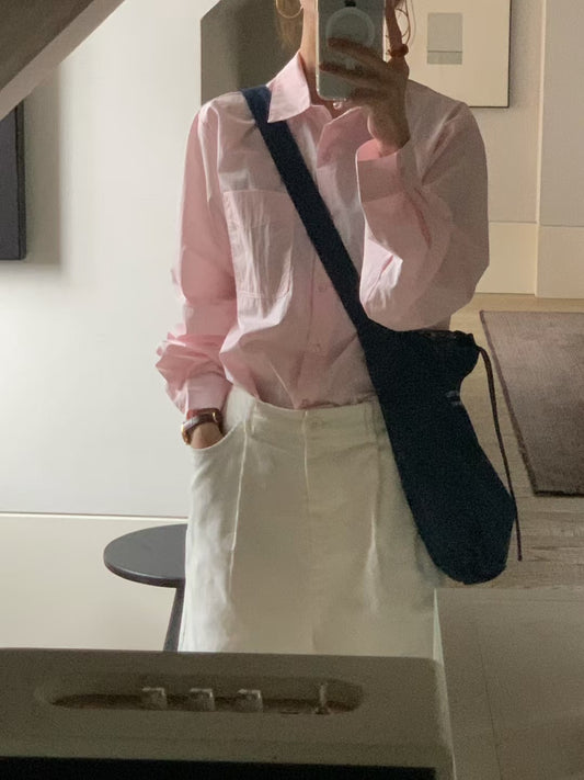 // 超減齡水彩色純色口袋SH