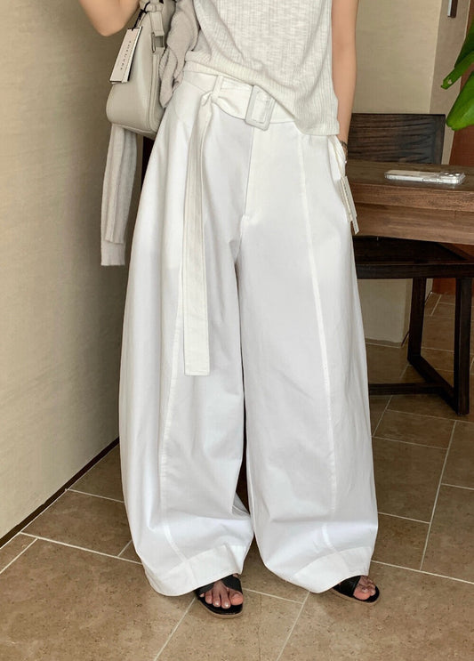 // 連腰帶超美褲型彎刀褲