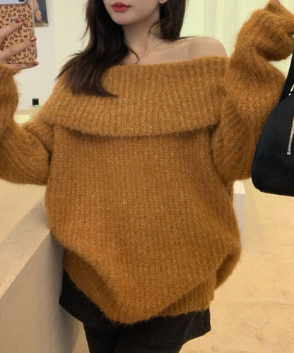 // 18%羊毛氣質一字領兩穿毛衣