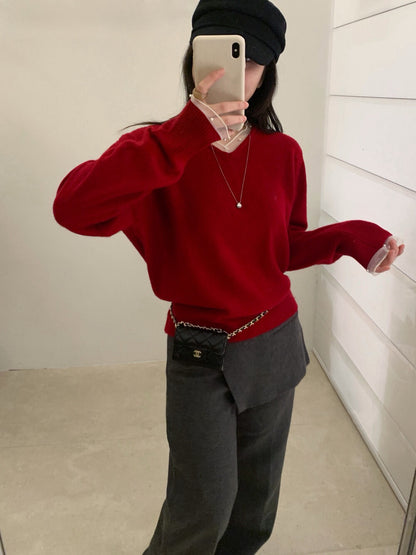 // 100%綿羊毛拼珍珠lace邊NT